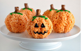 Rice crispie pumpkin