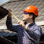 Good deal! Cheerful young man bonding to his wife while shaking